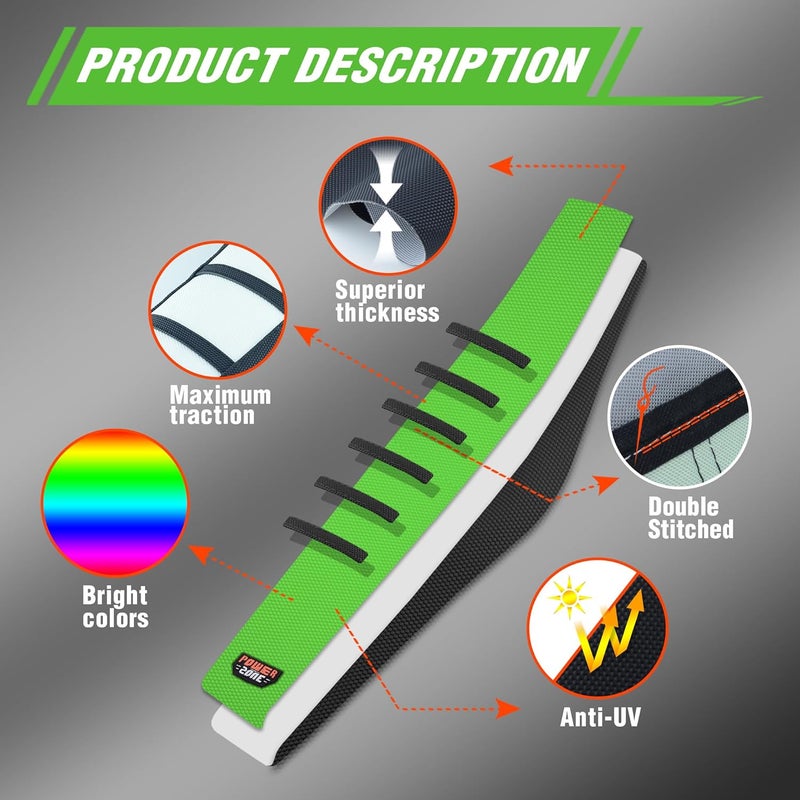 fewfuss Gripper Rubber Dirt Bike Seat Cover - Universal Soft Seat Cover for Most Dirt Bike Motorcycle Green - Image 3